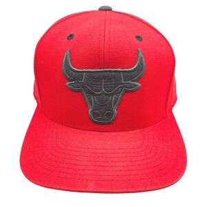 Mitchell & Ness Chicago Bulls Snapback Hat Red NBA Basketball Cap Adjustable